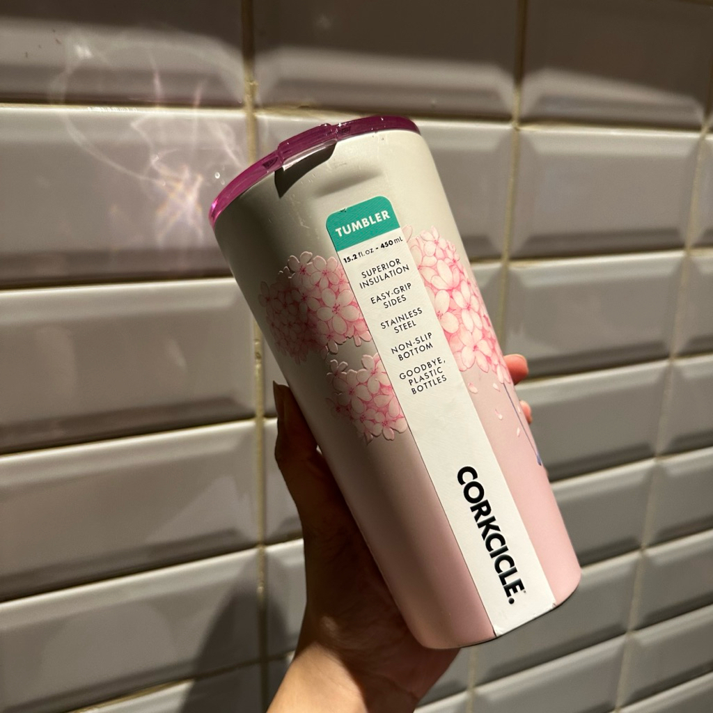 Preloved Tumbler Starbucks X CORKCICLE Sakura Spring 2024 Stainless Steel Original Starbucks