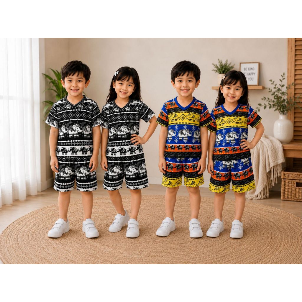Setelan Anak Anak Jersey milano Premium / Setelan Anak Anak Jersey Gajah