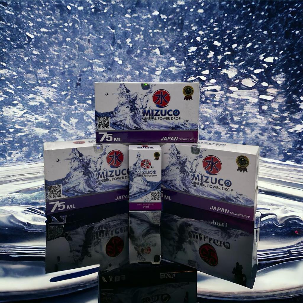 MIZUCO MINERAL POWER DROP | MIZUKO ALKALI | ANTI KANKER | STROKE | 1 BOX ISI 5 BOTOL