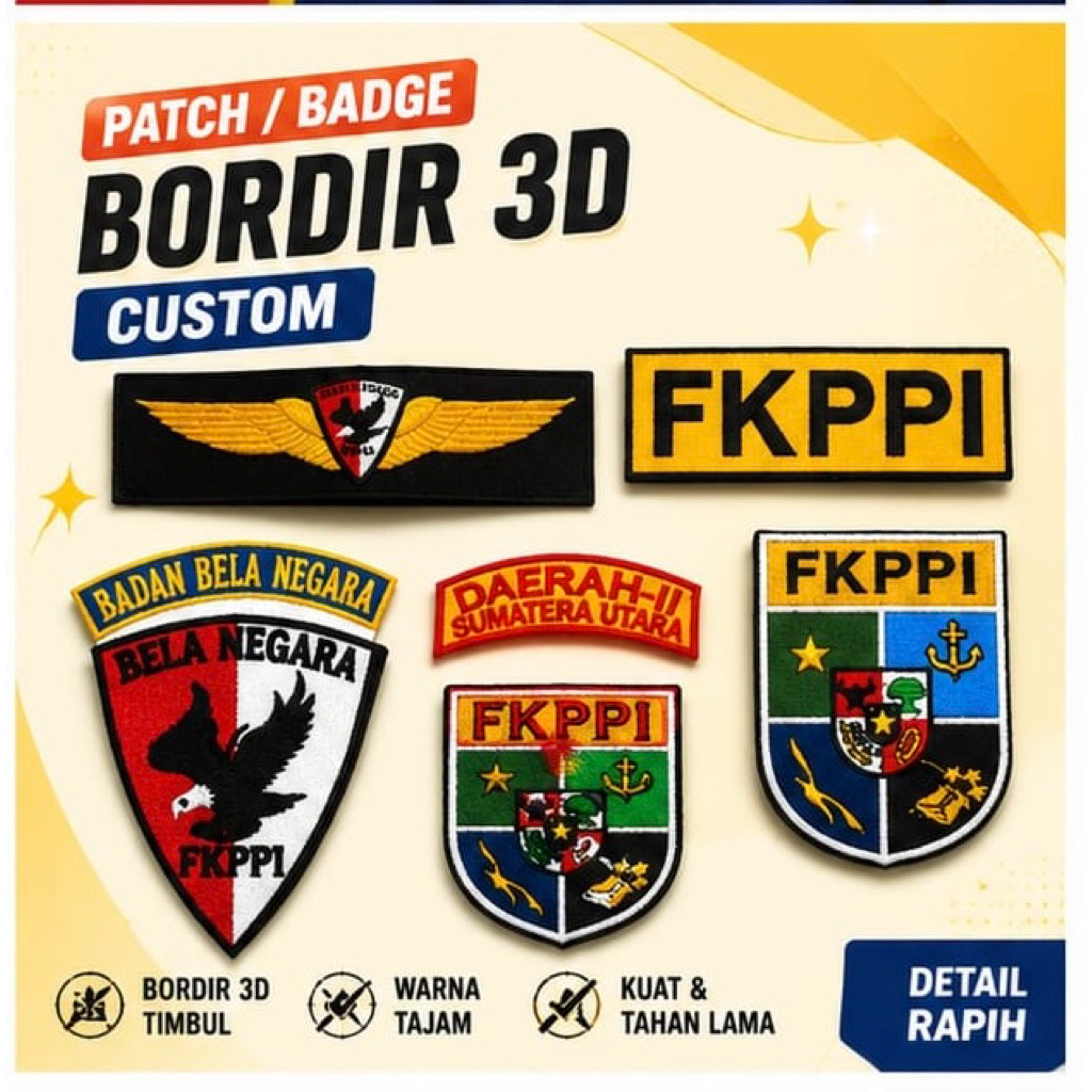 SET FKPPI BORDIR TIMBUL 3D CUSTOM FREE REQUEST EXCLUSIVE