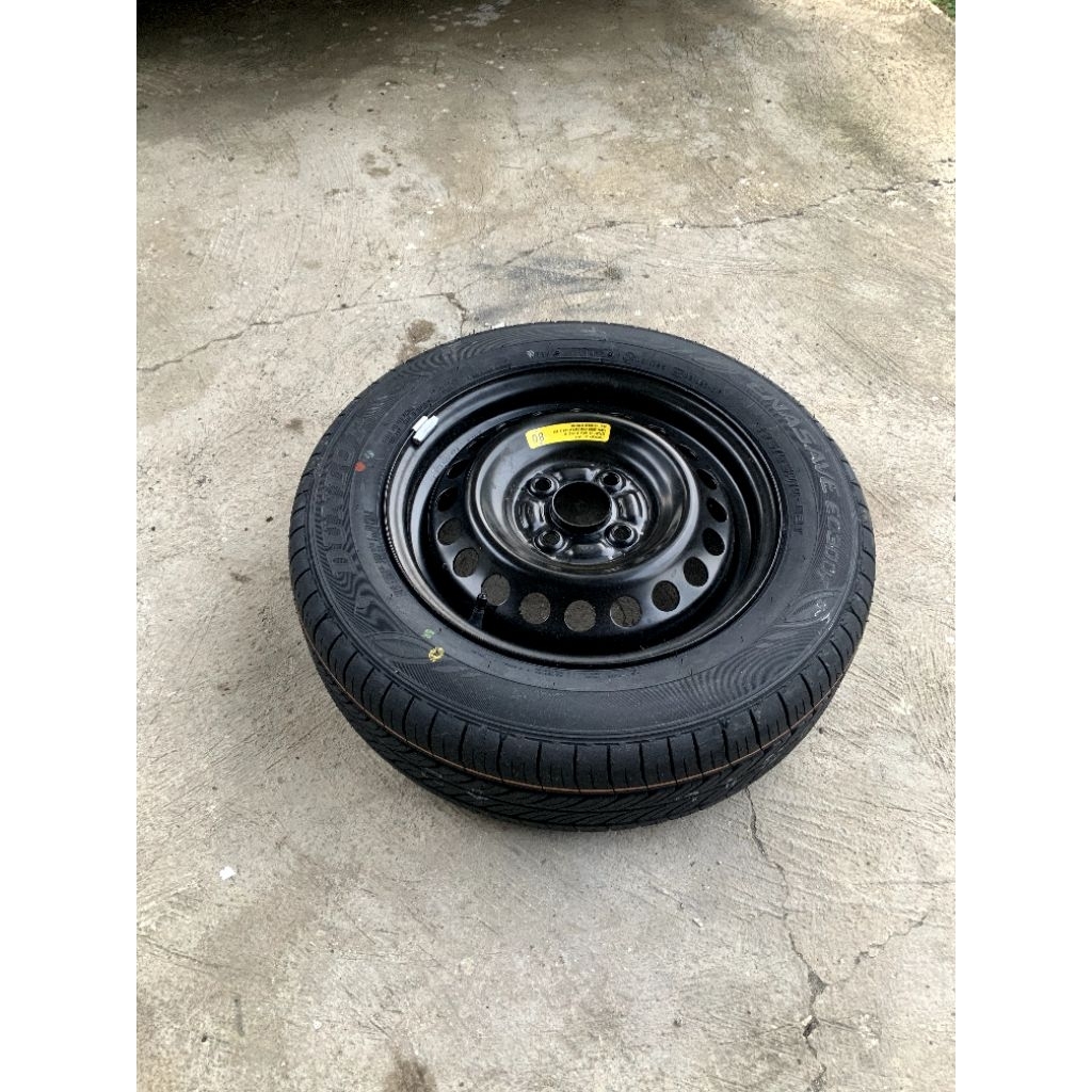 Serep Velg kaleng R14 PCD 100 + Ban Dunlop 175/65 satuan New Bekas Brio