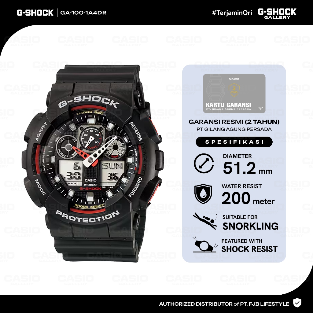 G-shock Jam Tangan Original GA-100-1A4DR