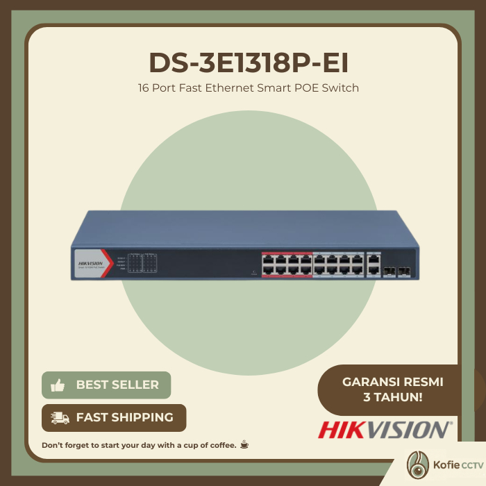 DS-3E1318P-EI - HIKVISION SMART POE SWITCH 16 PORT