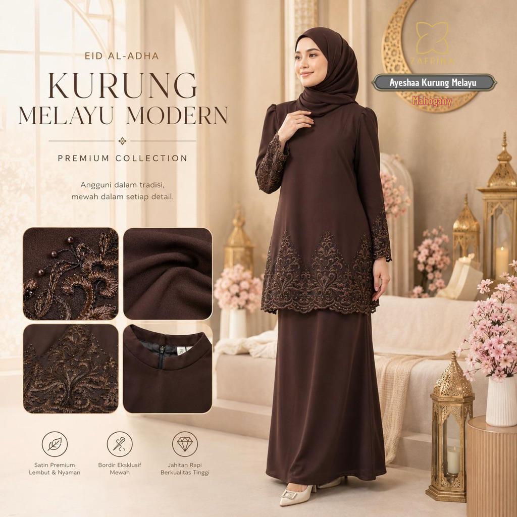 ZAFRINA - AYESHAA KURUNG MELAYU / Setelan baju bridesmaid / Baju akad melayu