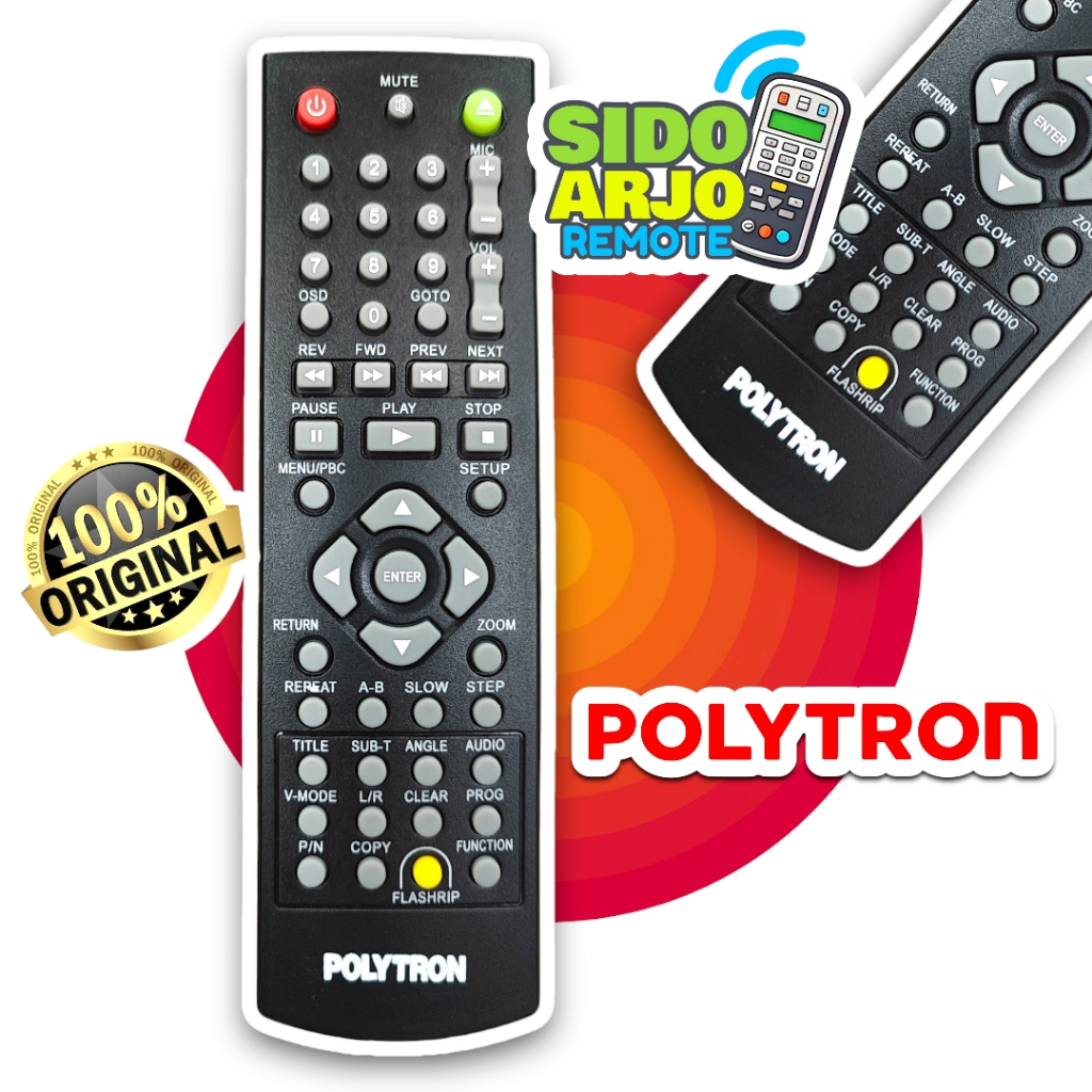REMOTE / REMOT DVD POLYTRON ORIGINAL - ASLI