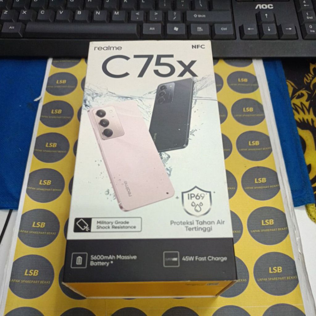 DUS BOX/KOTAL HANDPHONE REALME C75X ORIGINAL BEKAS