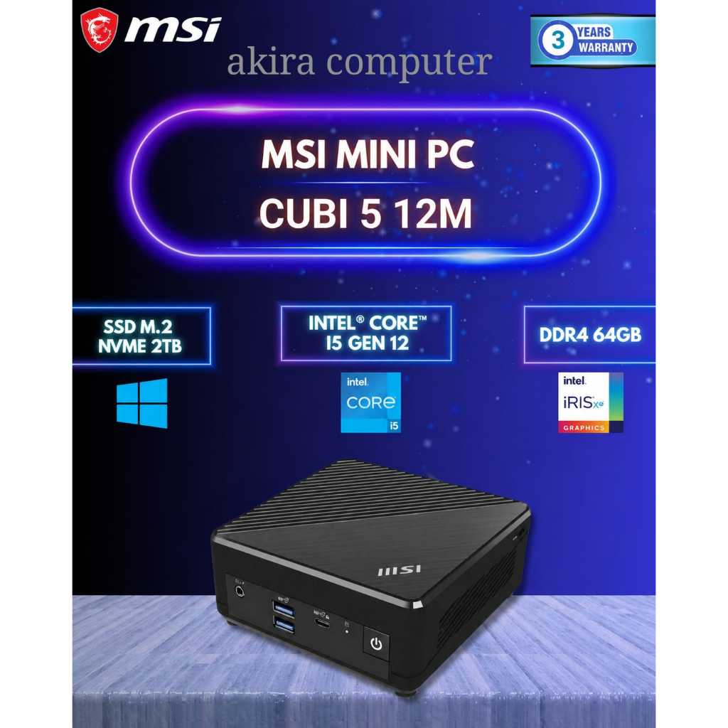 MINI PC MSI I5 GEN 12 FULLSET +WIN 11 +RAM +SSD | MSI CUBI 5 12M | MSI CUBI I5 GEN 12