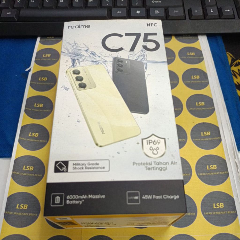 DUS BOX/KOTAK HANDPHONE REALME C75 ORIGINAL BEKAS