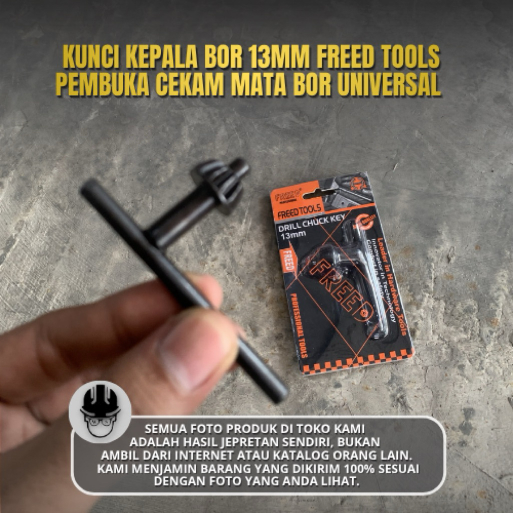 Kunci Bor 13 mm FREED - Drill Chuck Key Alat Pembuka Kepala Mesin Bor Tangan Manual 13mm Universali
