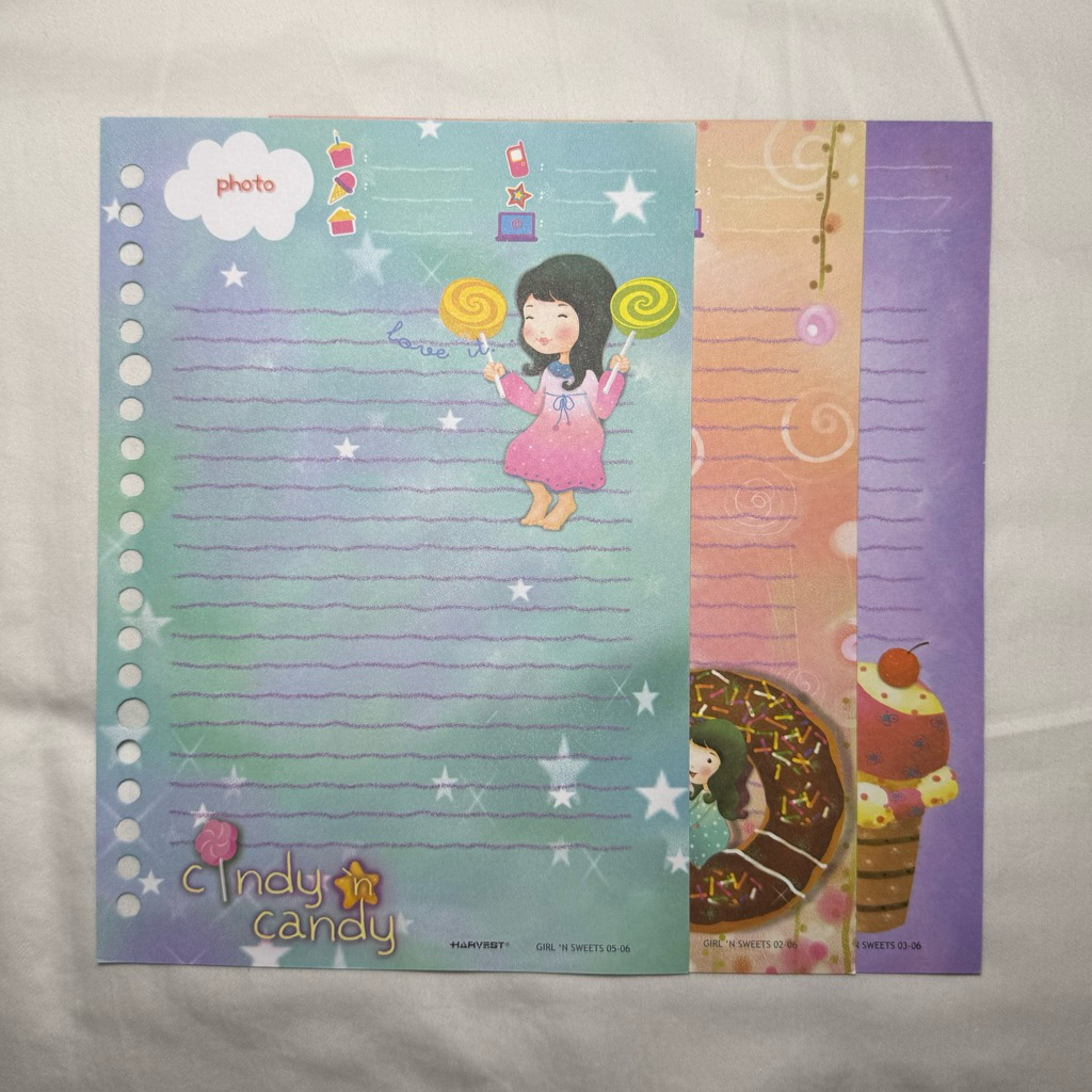Vintage Binder Coquette / Kertas Orji / File Harvest Food Dessert Snack Series / Seri Langka / Limit