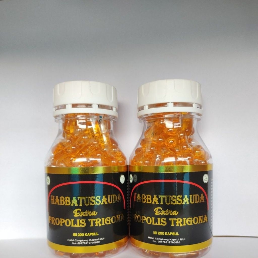 PROMO Habbatussauda Extra Propolis Trigona 200 Kapsul Habatussauda Original Habatusauda (Kemasan Bar