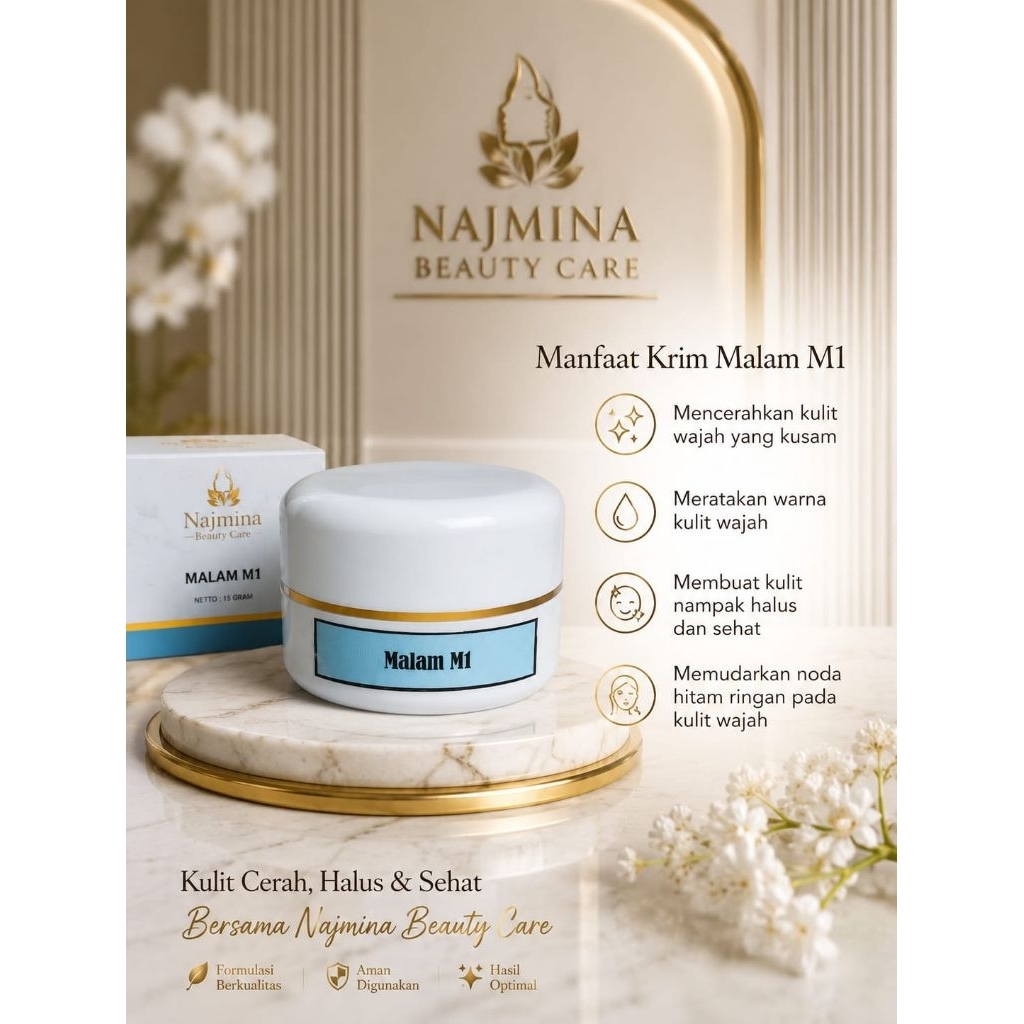 KRIM MALAM PENCERAH M1 NAJMINA