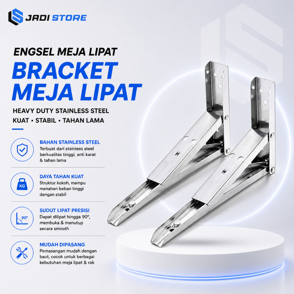 Engsel Meja Lipat Bracket Meja Lipat Braket Engsel Siku Kaki Ambalan Meja Rak Lipat Engsel Meja Baks