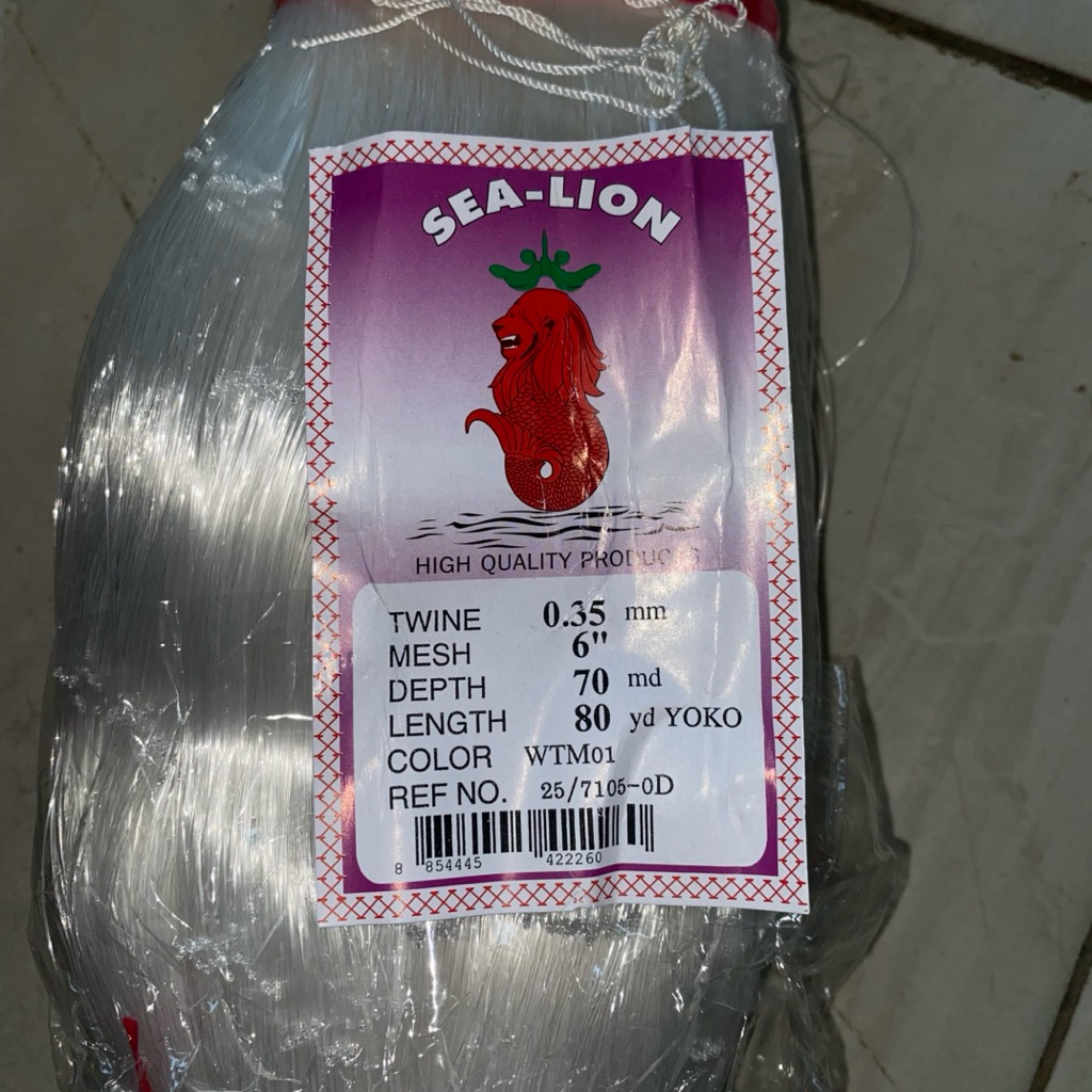 jaring ikan sealion 6inch 0.35 70x80 yoko| jaring ikan| jaring nelayan