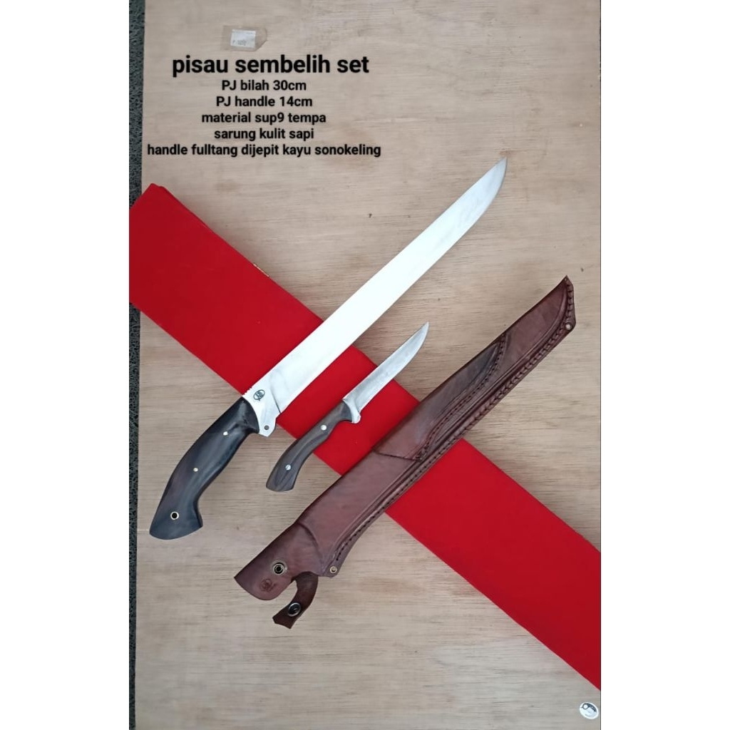 GOLOK PISAU SEMBELIH 1 SET SKINNER SESET KULIT BAJA PER SUP9 HSS