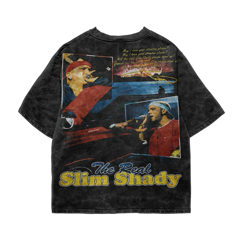 BOOTLEG - (Eminem Raptee) Oversize 16S HeavyWeight Cotton Washed / Baju Oversize 16s HeavyWeight Cot