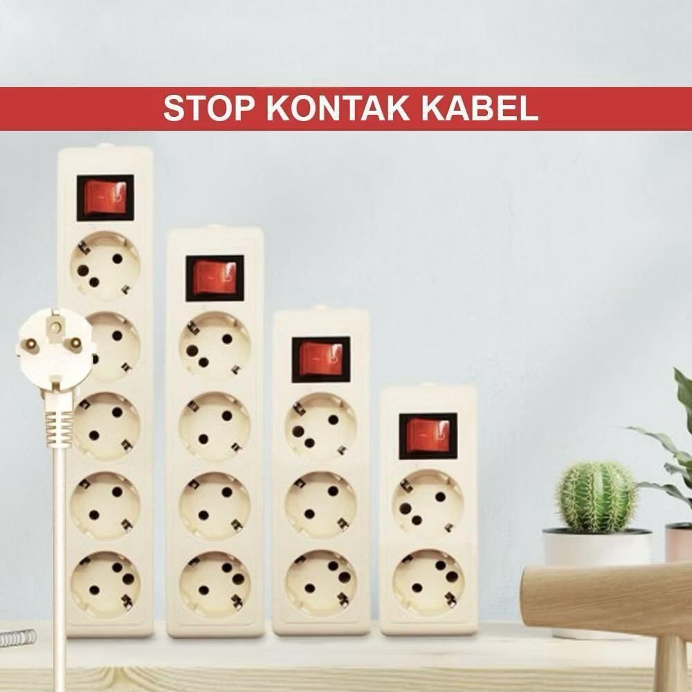 Stop Kontak Terminal Listrik Saklar SNI 1.5 , 3 , 5 Meter 2 , 3 , 4 , 5 Lubang