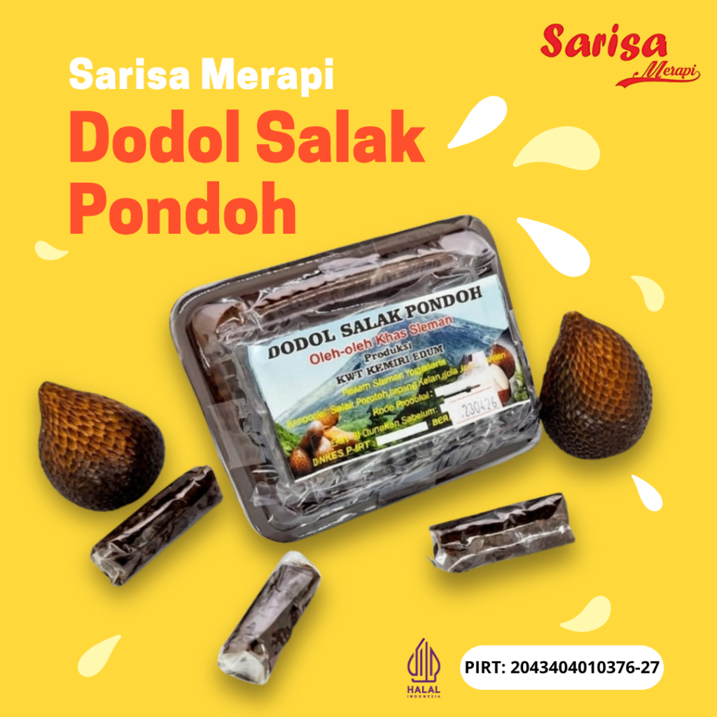 Dodol Salak Pondoh Sarisa Merapi Oleh Oleh  Khas Jogja Tidak Terlalu Manis 250 g