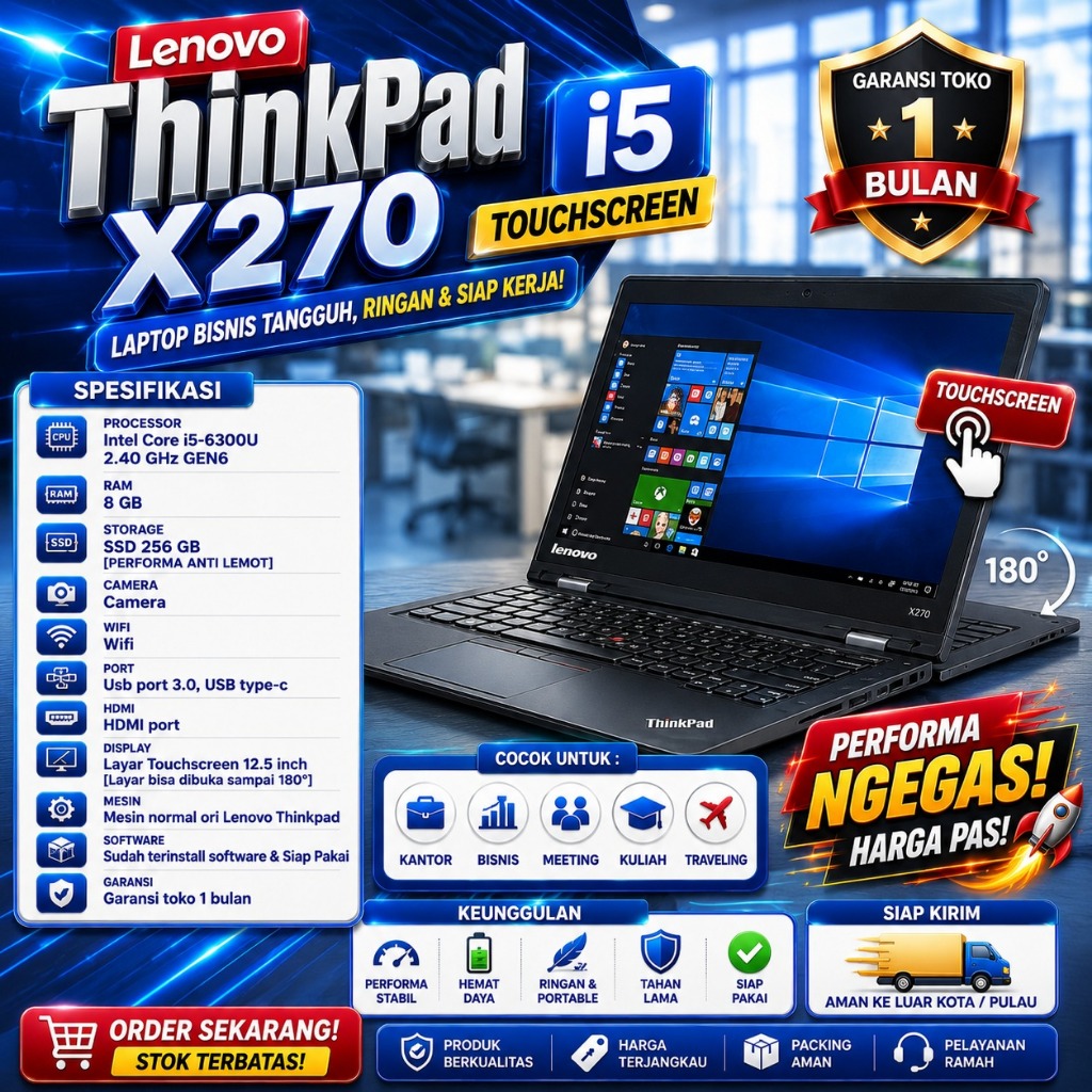 LENOVO THINKPAD X270 Core i5 Touchscreen