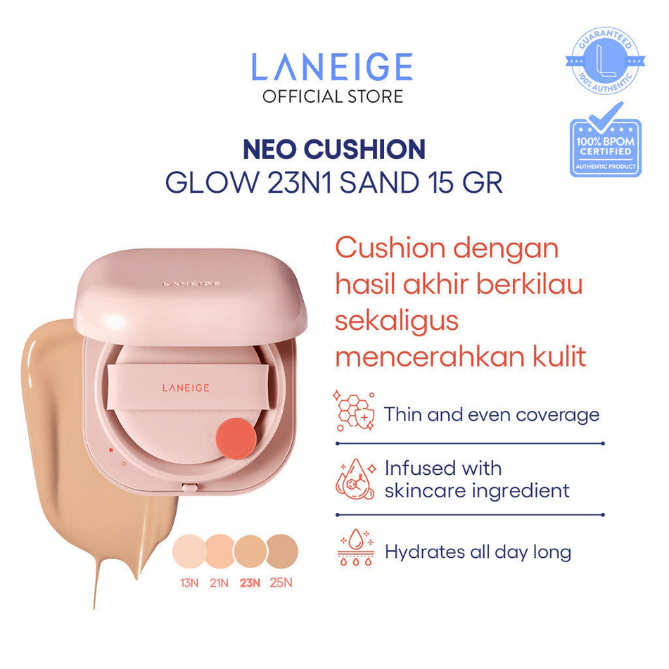 Laneige NEO Cushion Glow 23N - 15g FREE Refill