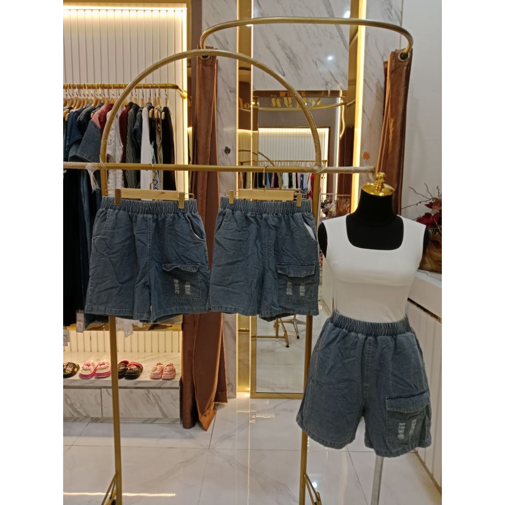 Celana pendek jeans 022 Import BKK