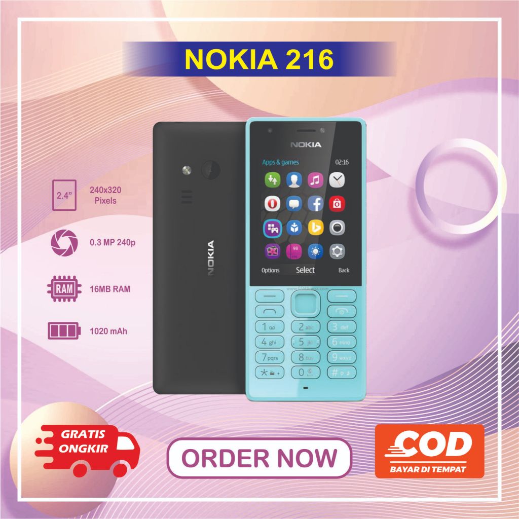 HP NOKIA 216 Model N216 normal siap pakai