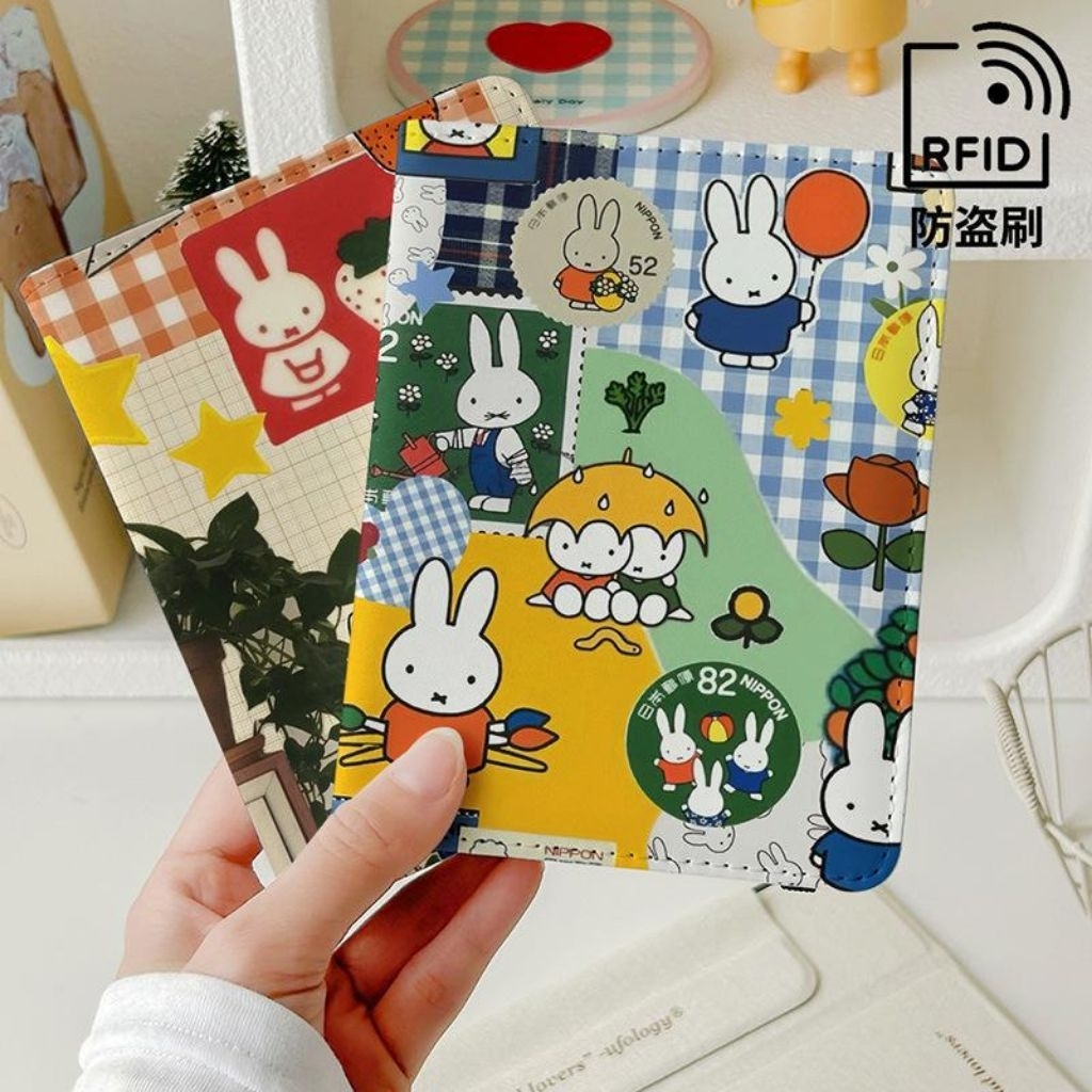 Cover Paspor Miffy Printing Premium Anti Luntur Anti Air | Pelindung Paspor Tas Pasport Lucu dengan 