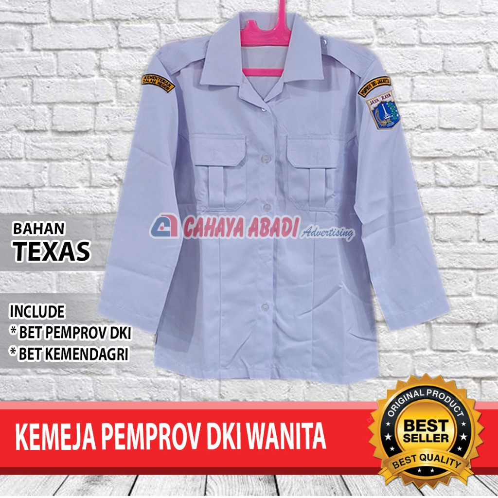 Kemeja Putih PDH PEMPROV DKI Jakarta Seragam Putih PDH PEMPROV DKI Jakarta Wanita