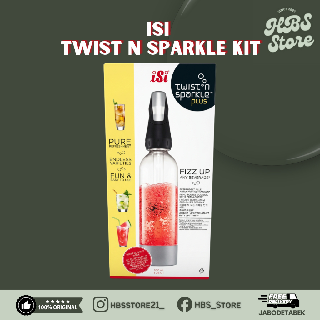 Soda Maker TWIST N SPARKLE KIT Original ISI Made in Austria - Isi Twist n Sparkle Kit