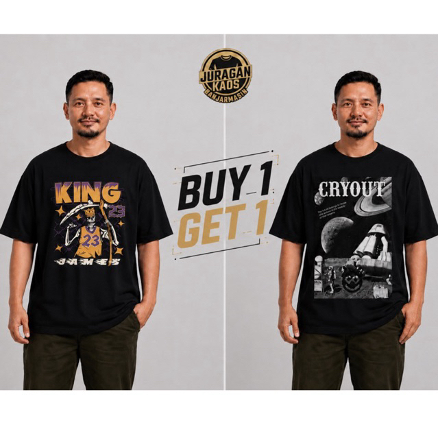 Kaos Oversize Cotton combed  24 s Sablon Plastisol