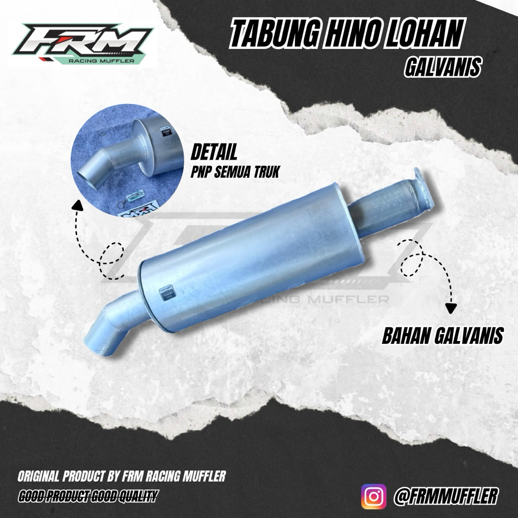 KNALPOT TABUNG HINO LOHAN PNP CANTER ORIGINAL FRM MUFFLER