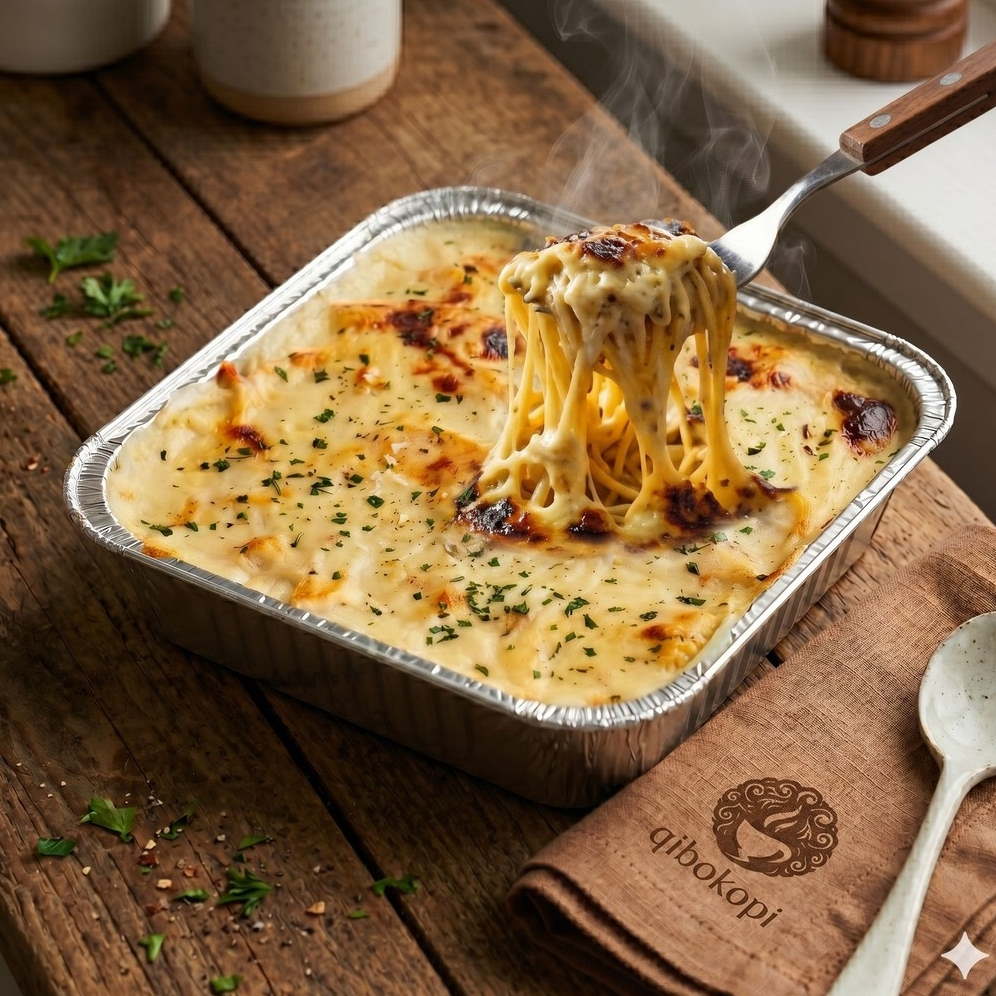 Premium Homemade Spaghetti Brulee (Sapi / Ayam) - Ukuran 10x20 & 20x20 Freshly Baked
