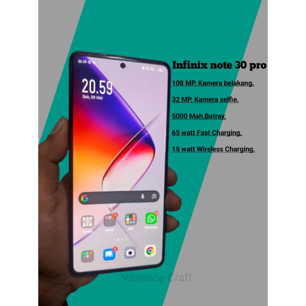 Infinix note 30 Pro 8/256 Second Fullset Ori CEK DESKRIPSI