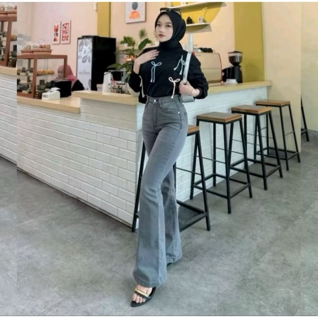 bigg promo celana cutbray wanita ootd hijab style trending kekinian