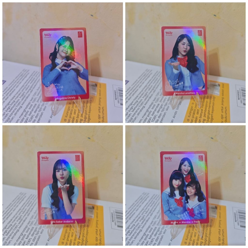 Photocard - PC Christy, Marsha, Gita, & Rare JKT48 x Pocky