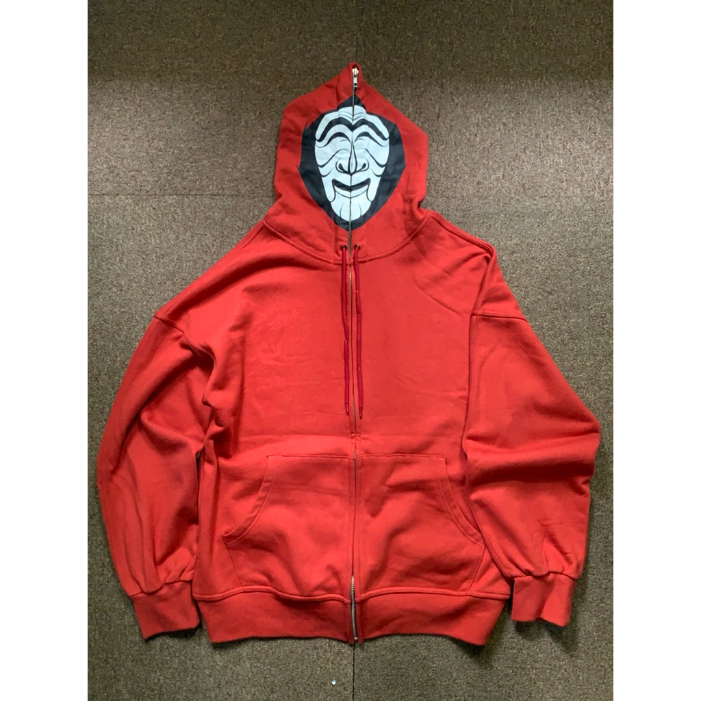 Money Heist Korea Full Zip Mask Hoodie