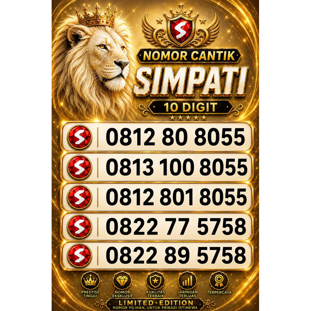 Nomor cantik nomer cantik Simpati 10digit 10 digit prabayar limited edition seri super rapi 1899 199