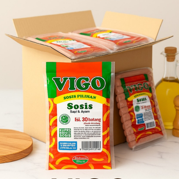 Sosis Sapi Vigo isi 30 Berat 600gr - Sosis sapi serbaguna