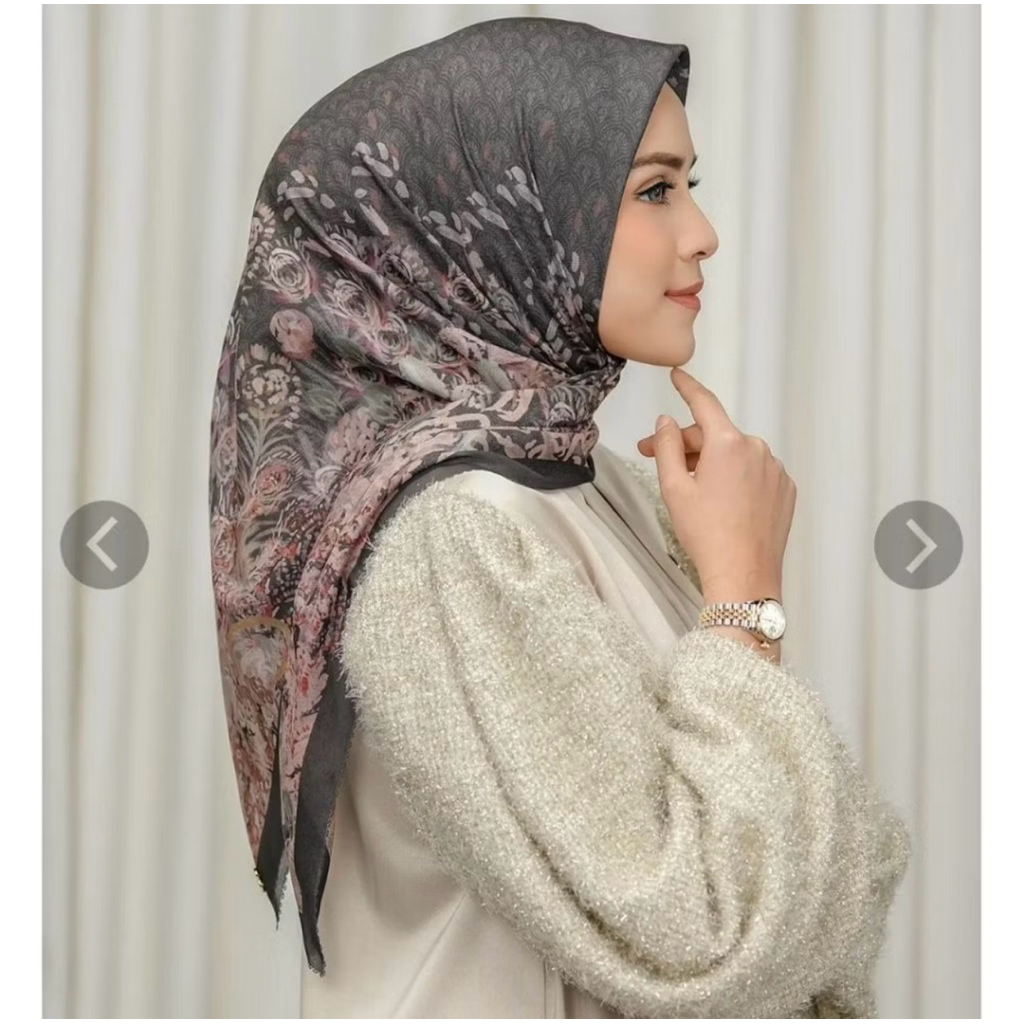New Jilbab Buttonscarves (BS) Series Edera-Raisin-Small