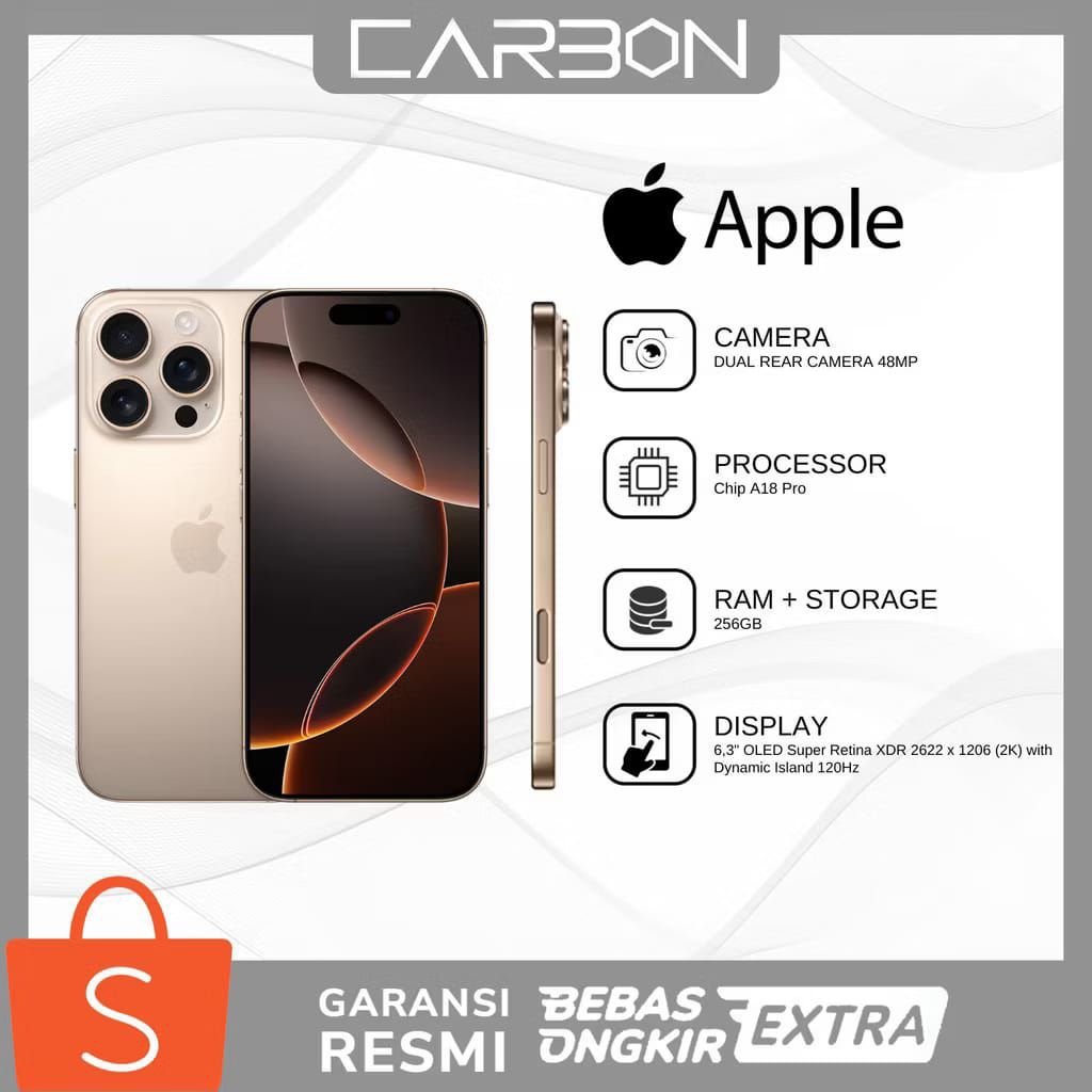 (NEW) APPLE Iphone 16 pro max 512GB garansi resmi indonesia 12 bulan