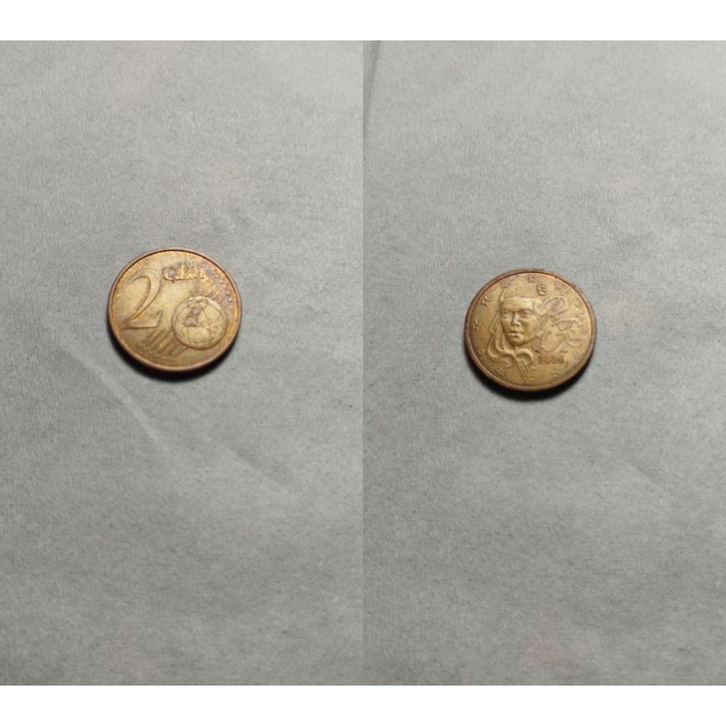 KOIN 2 CENTS  EURO PRANCIS ANEKA TAHUN