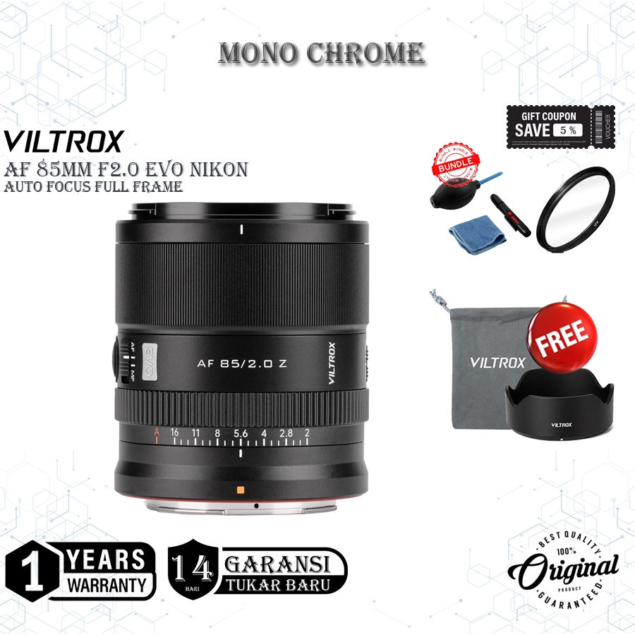 Viltrox AF 85mm F2 EVO for Nikon Z Full Frame Lensa Viltrox 85 mm f/2 Nikkor Z Garansi Resmi