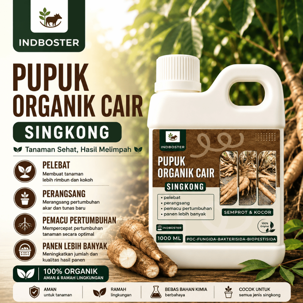 Pupuk Organik Cair Singkong Booster / POC Singkong Cair / Pupuk Umbi Singkong / Pupuk Pembesar Singk