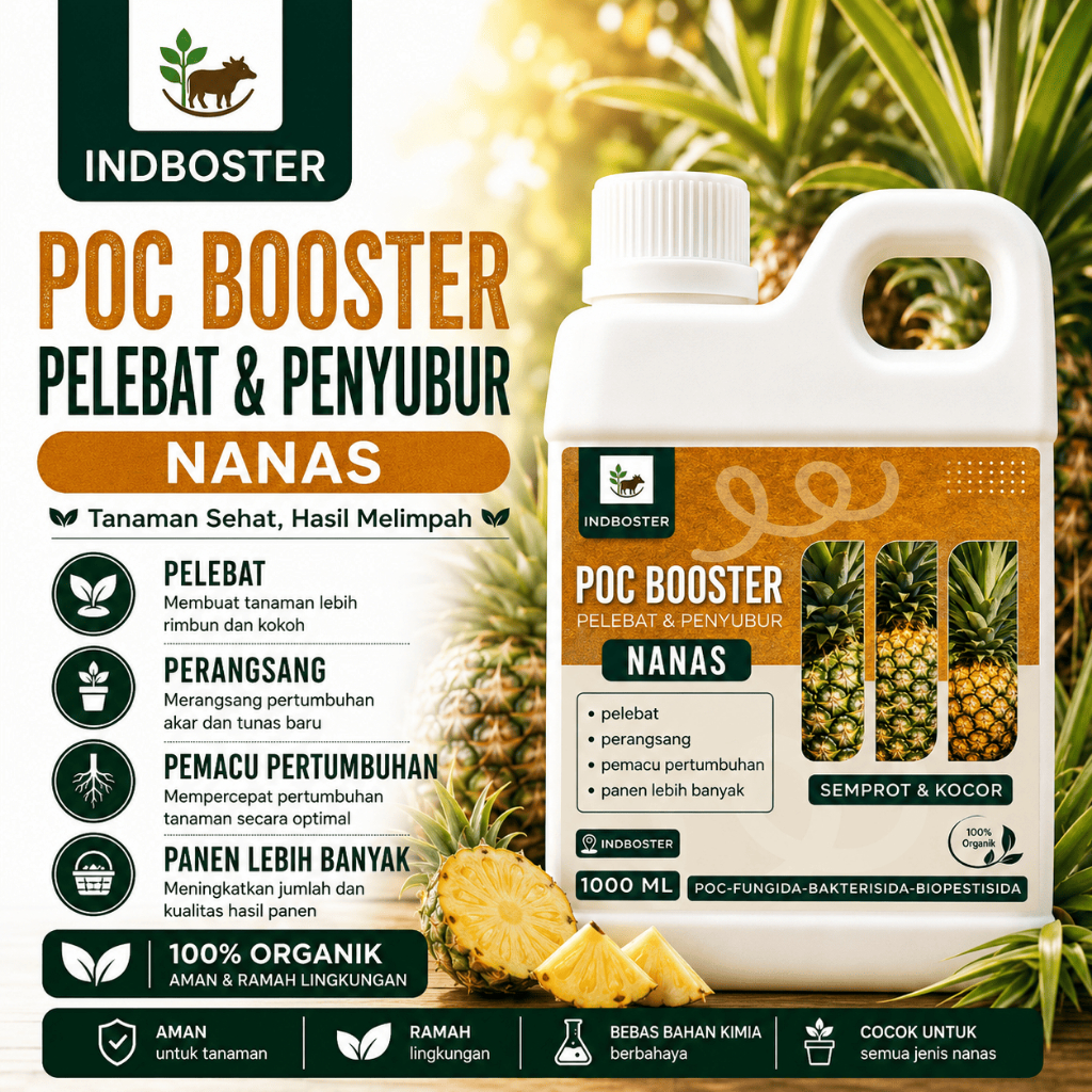 Pupuk Organik Cair Buah Nanas / Pupuk Perangsang Pelebat Buah Nanas Booster Organik Tanaman Buah Nan