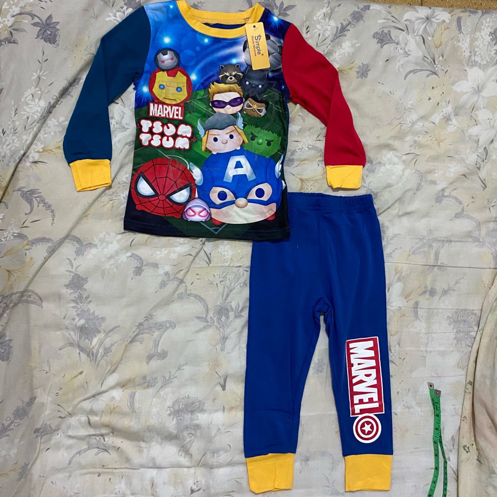 Setelan Anak Tsum Tsum Marvel Gleoite Wardrobe (new)