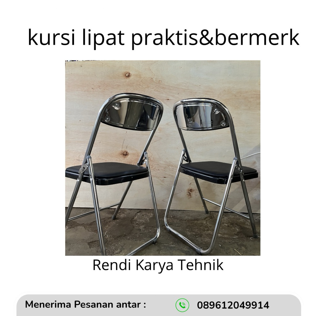 kursi lipat CHITOSE kursi lipat baru original stainless crom