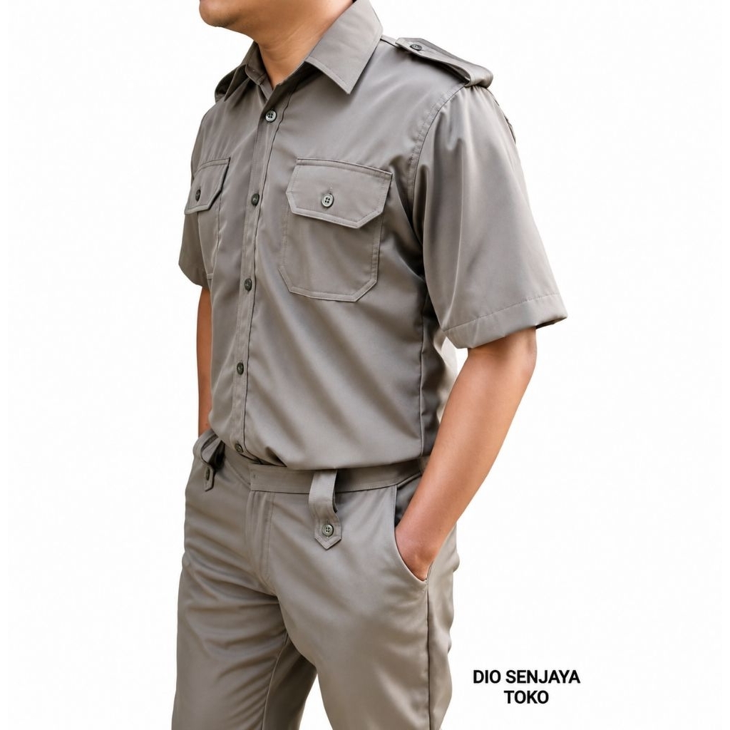 seragam  PDH satpol pp pol pp & PDH Banser, bahan twist halus