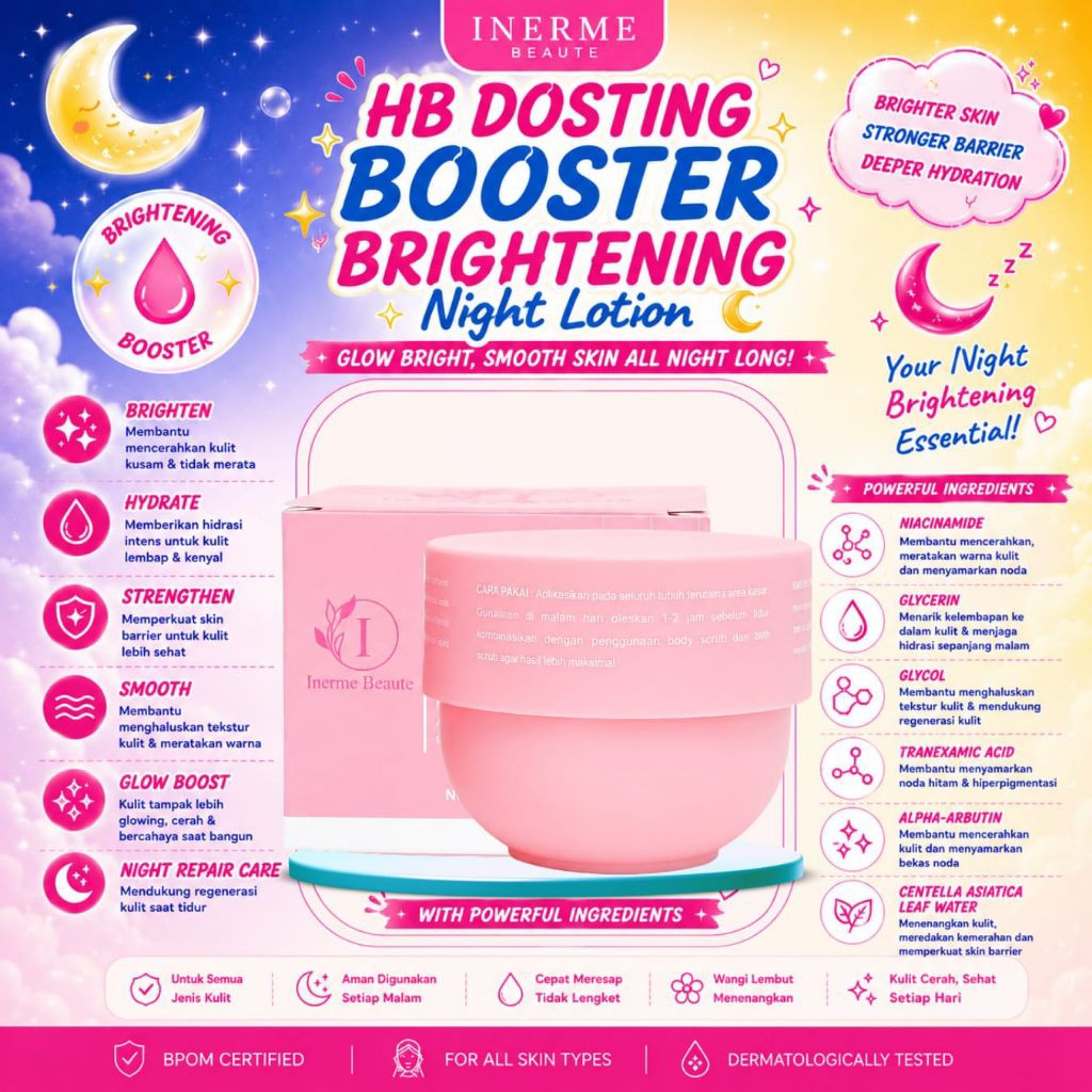 Inerme Beaute HB Dosting Booster Brightening Night Lotion 150g