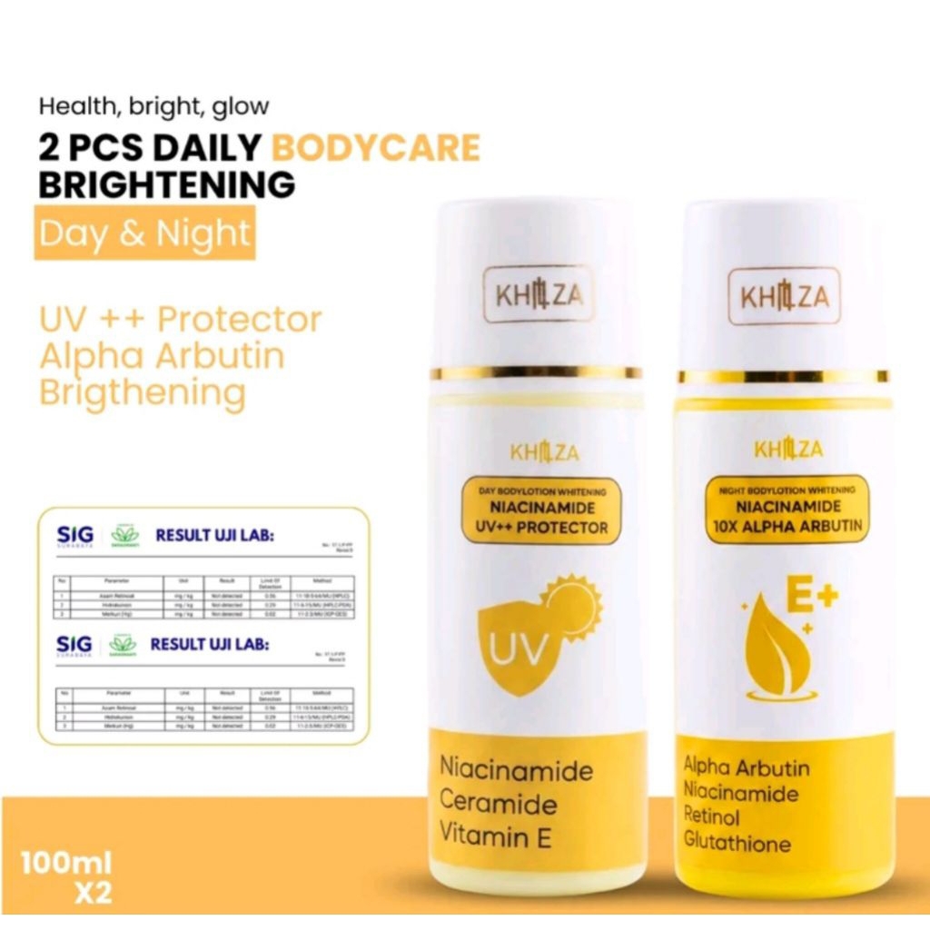 Lotion 10% Alpha Arbutin HB Dosting Pemutih Varian Siang + Malam BPOM 100ml