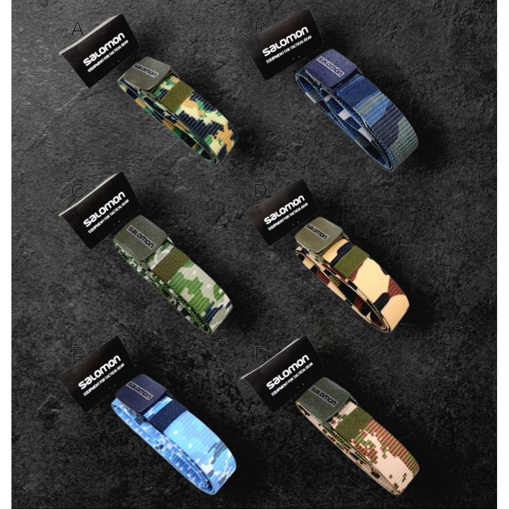Gesper tactical salomon loreng/ikat pinggang sabuk pria salomon loreng